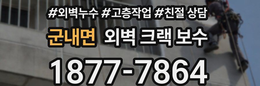 군내면 외벽 크랙 보수