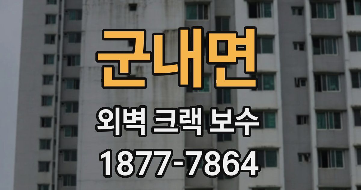 군내면 외벽 크랙 보수