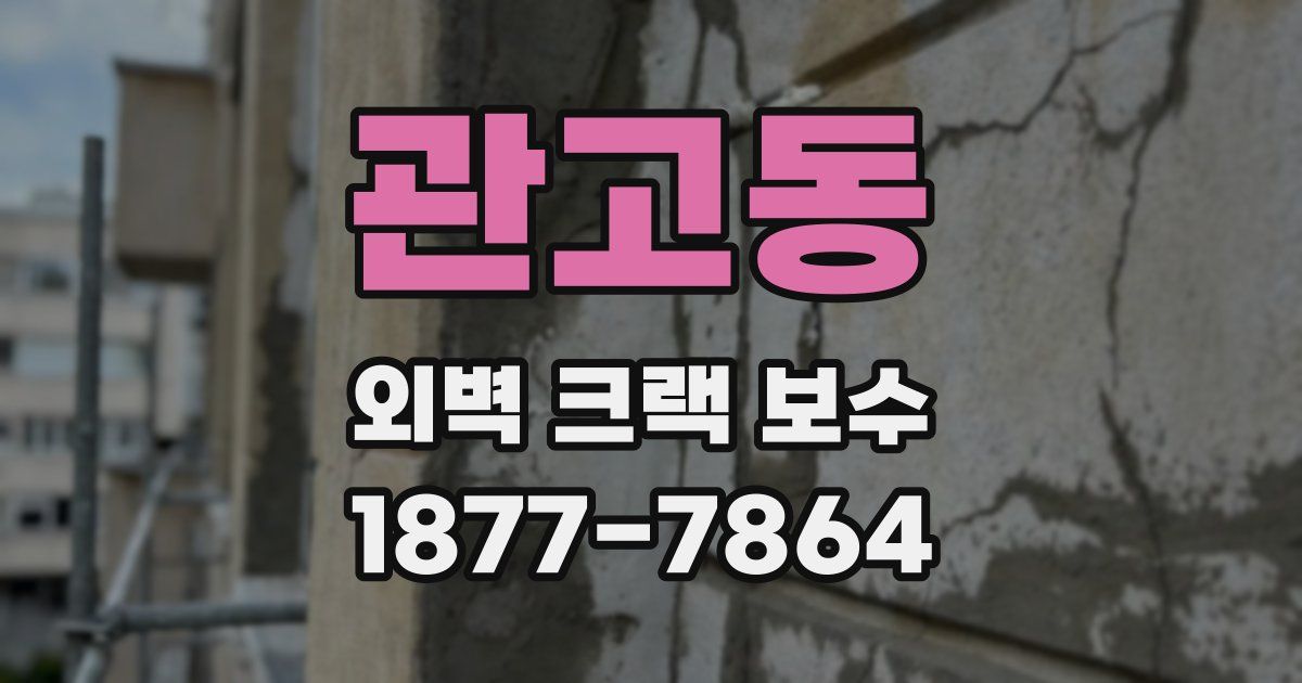 관고동 외벽 크랙 보수