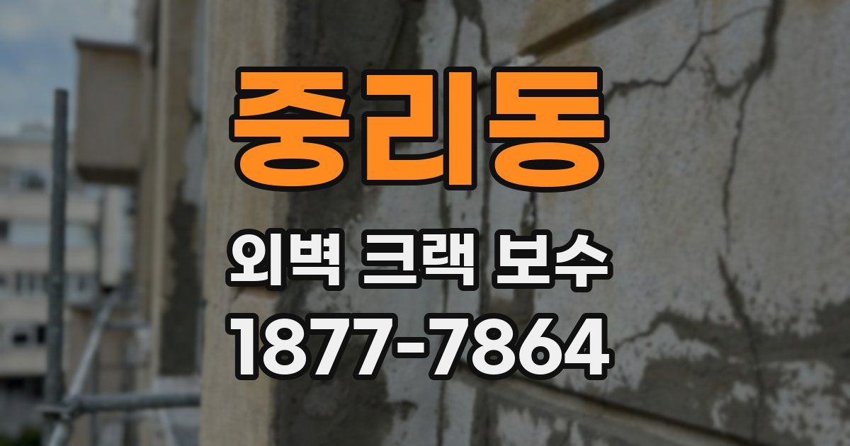 중리동 외벽 크랙 보수