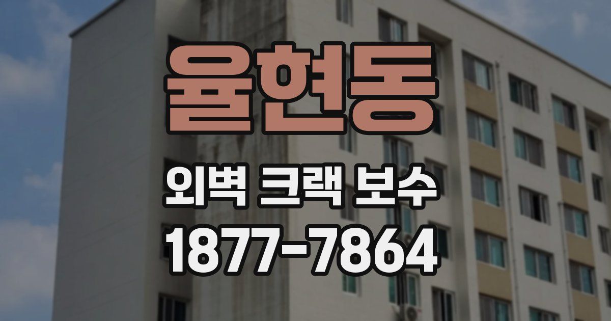 율현동 외벽 크랙 보수