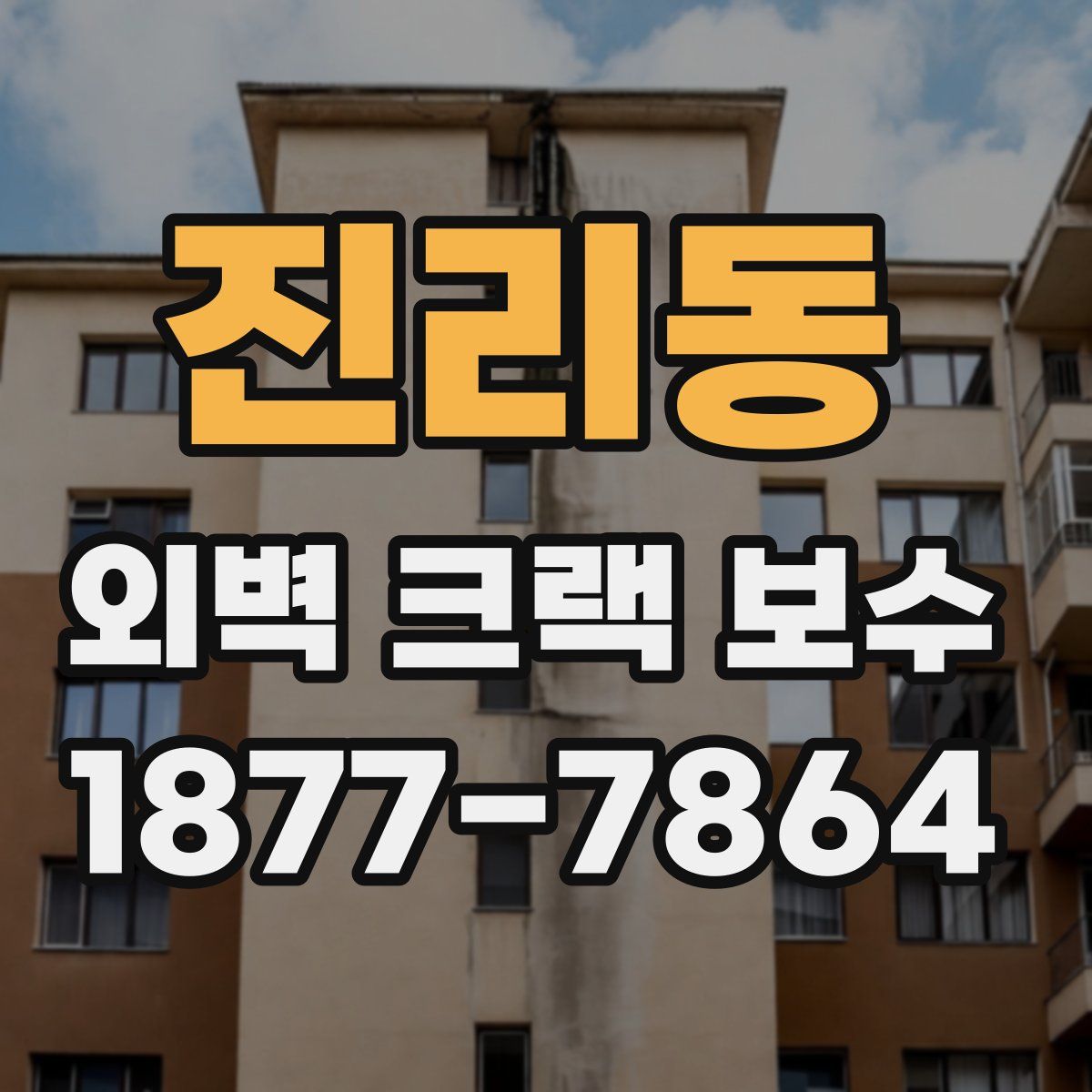 진리동 외벽 크랙 보수