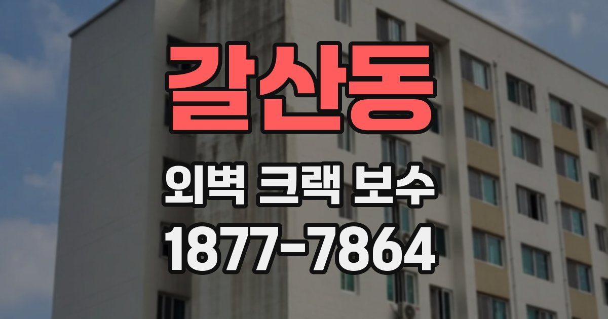 갈산동 외벽 크랙 보수