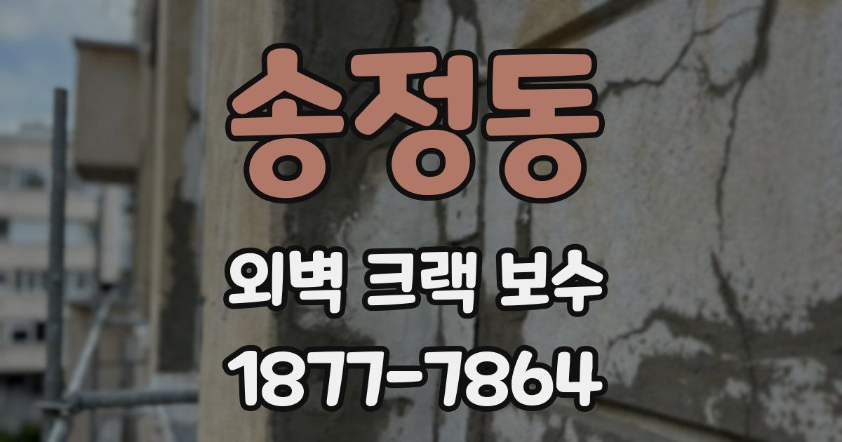 송정동 외벽 크랙 보수