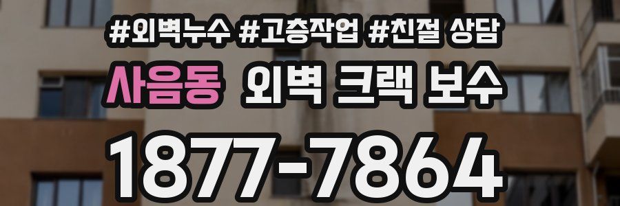 사음동 외벽 크랙 보수