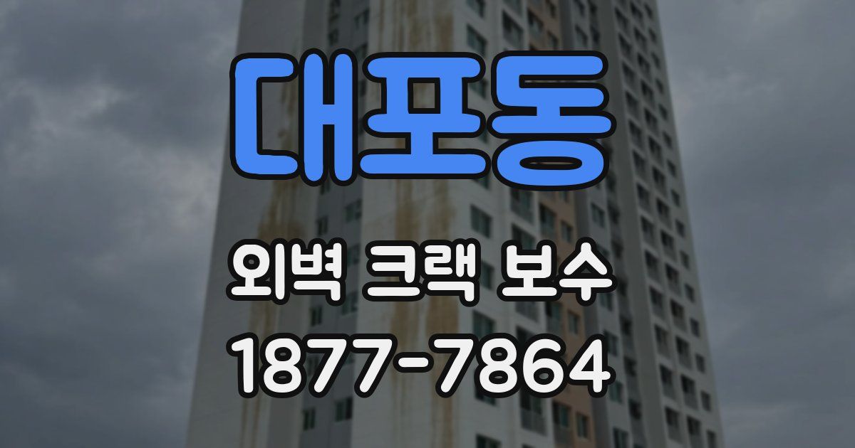 대포동 외벽 크랙 보수