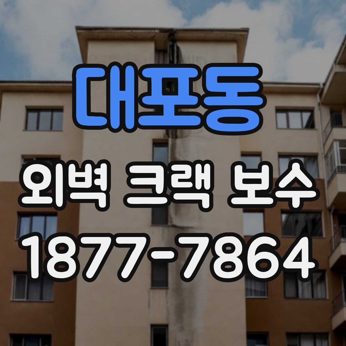 대포동 외벽 크랙 보수