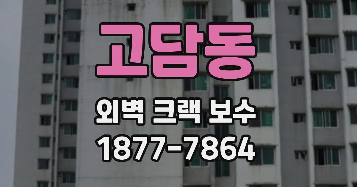고담동 외벽 크랙 보수