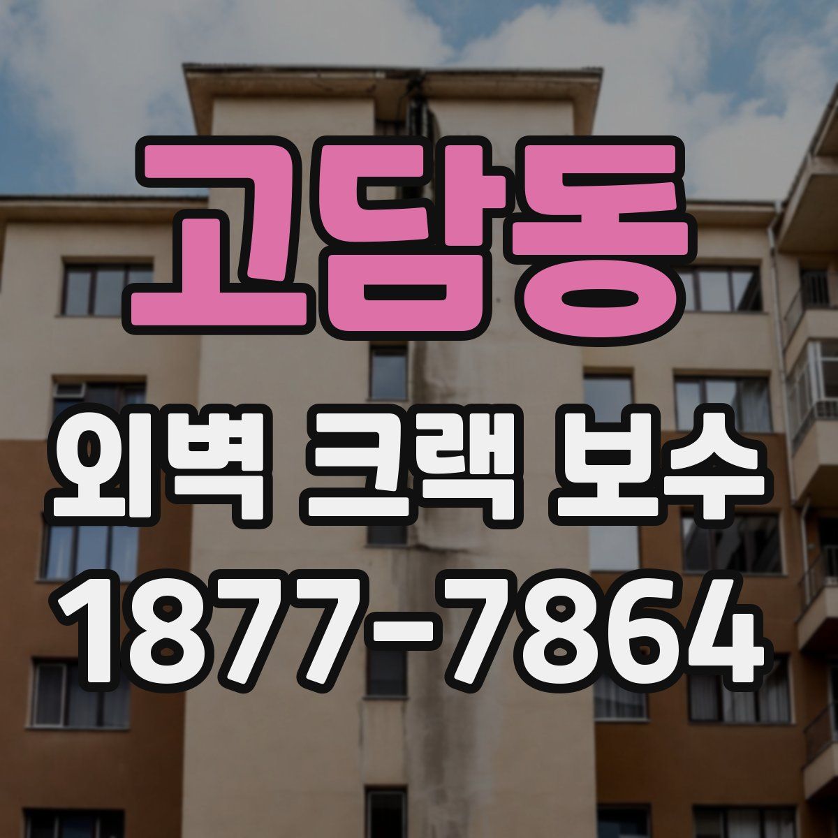 고담동 외벽 크랙 보수