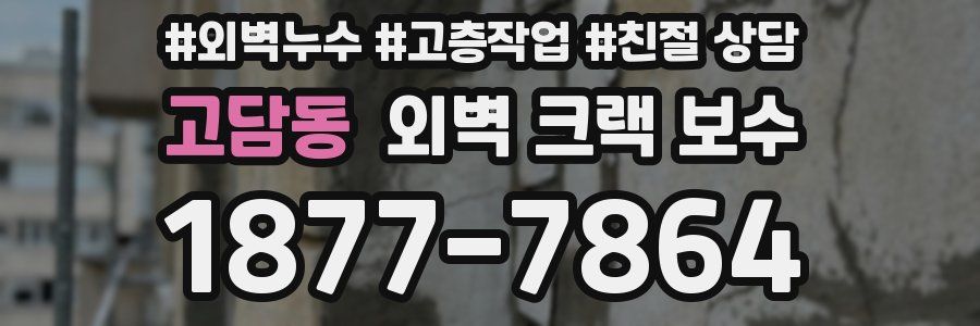고담동 외벽 크랙 보수