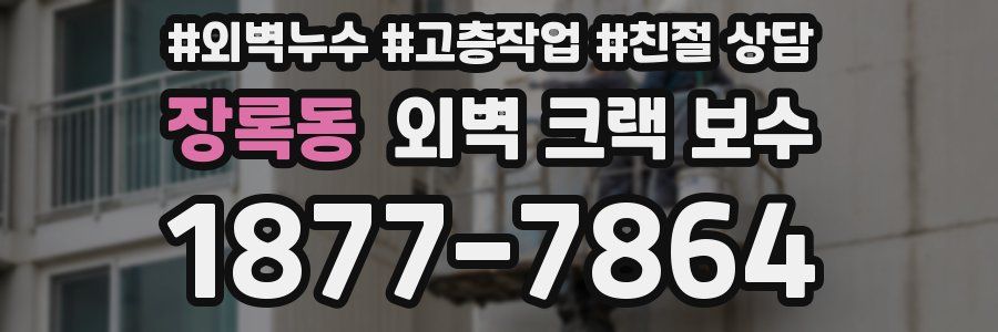 장록동 외벽 크랙 보수