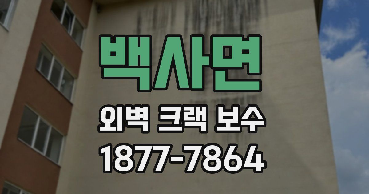 백사면 외벽 크랙 보수