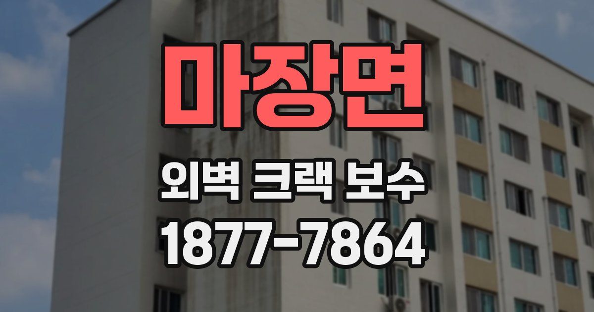 마장면 외벽 크랙 보수