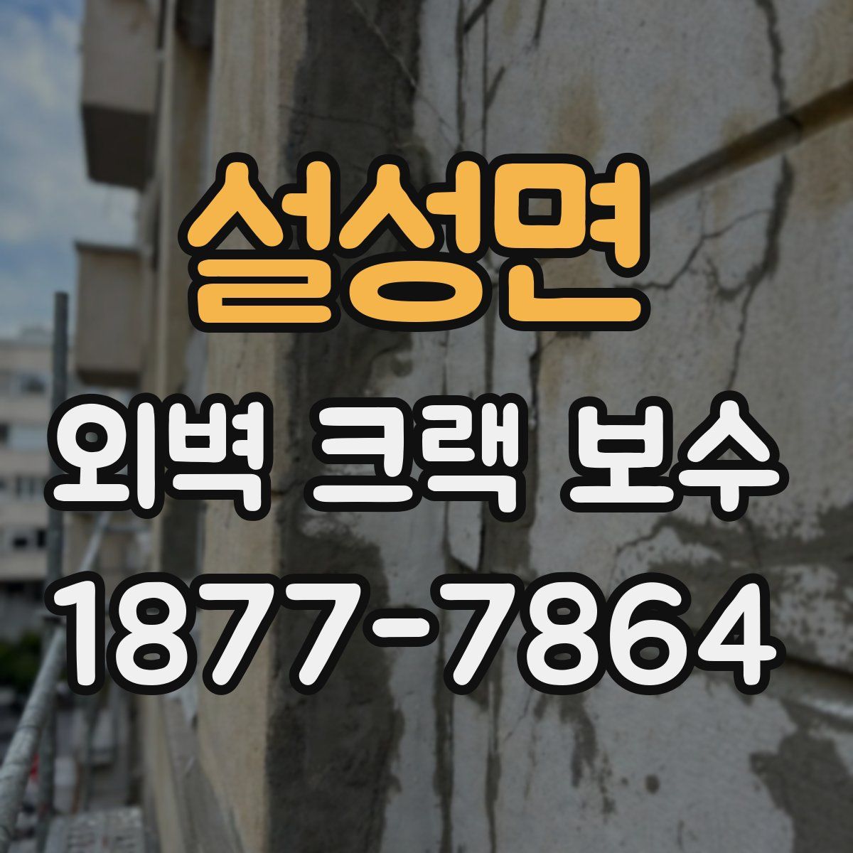 설성면 외벽 크랙 보수