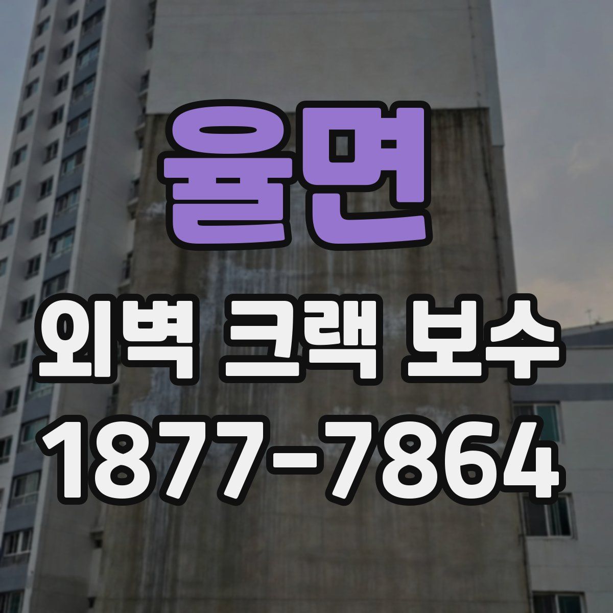 율면 외벽 크랙 보수