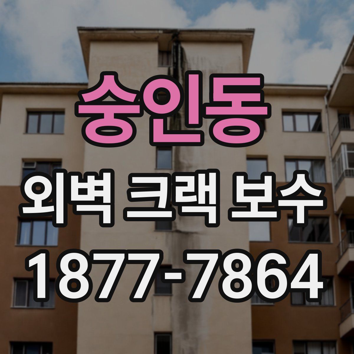 숭인동 외벽 크랙 보수