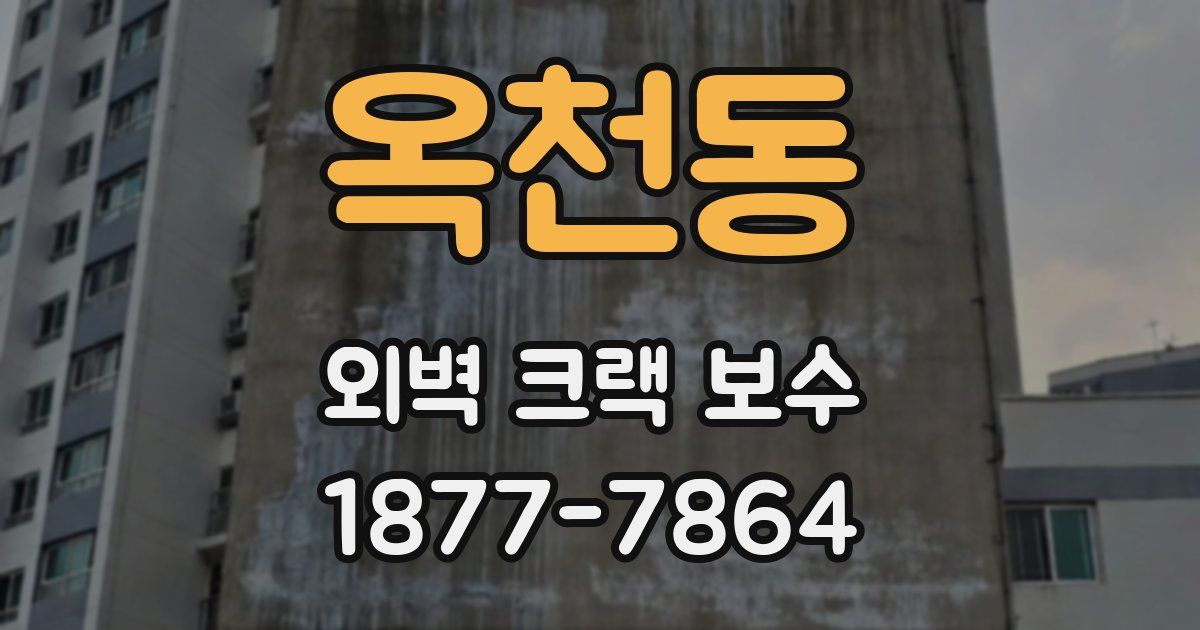 옥천동 외벽 크랙 보수