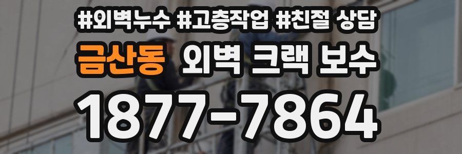 금산동 외벽 크랙 보수