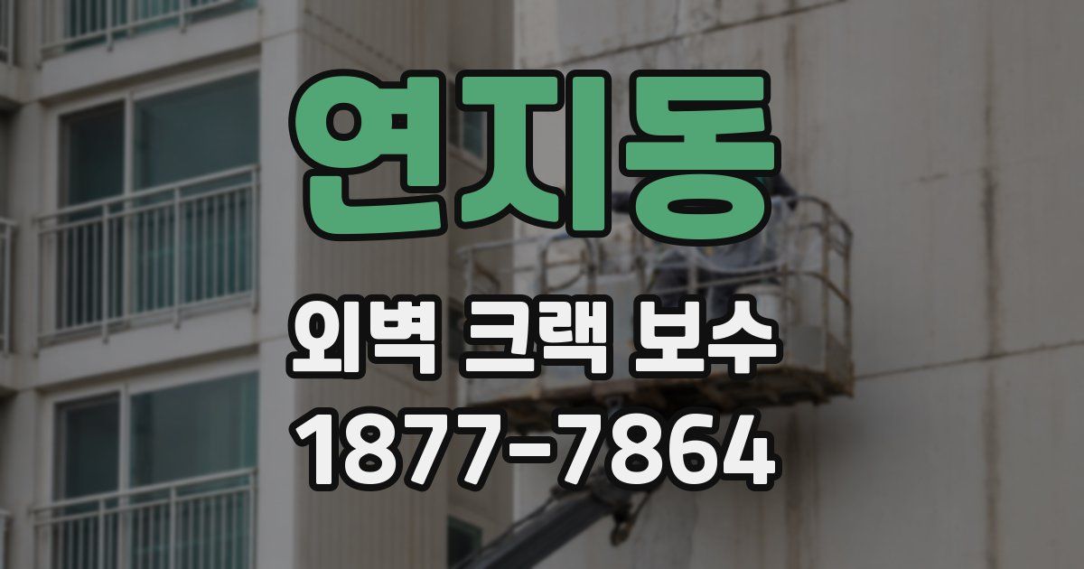 연지동 외벽 크랙 보수