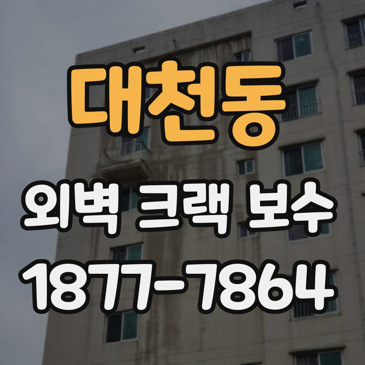 대천동 외벽 크랙 보수