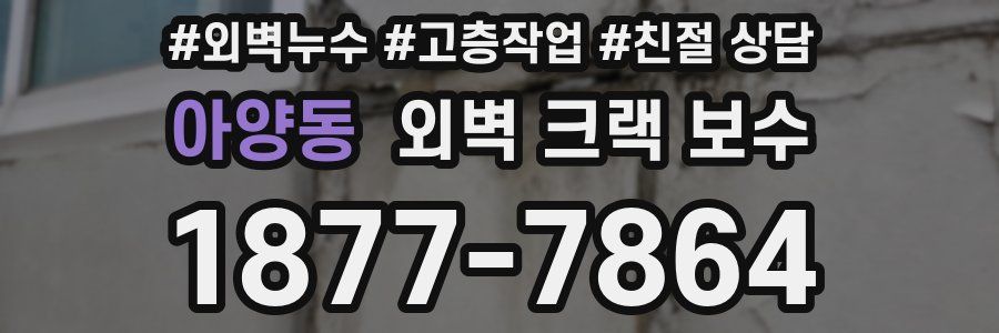 아양동 외벽 크랙 보수