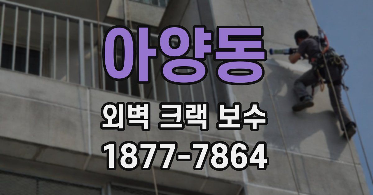 아양동 외벽 크랙 보수