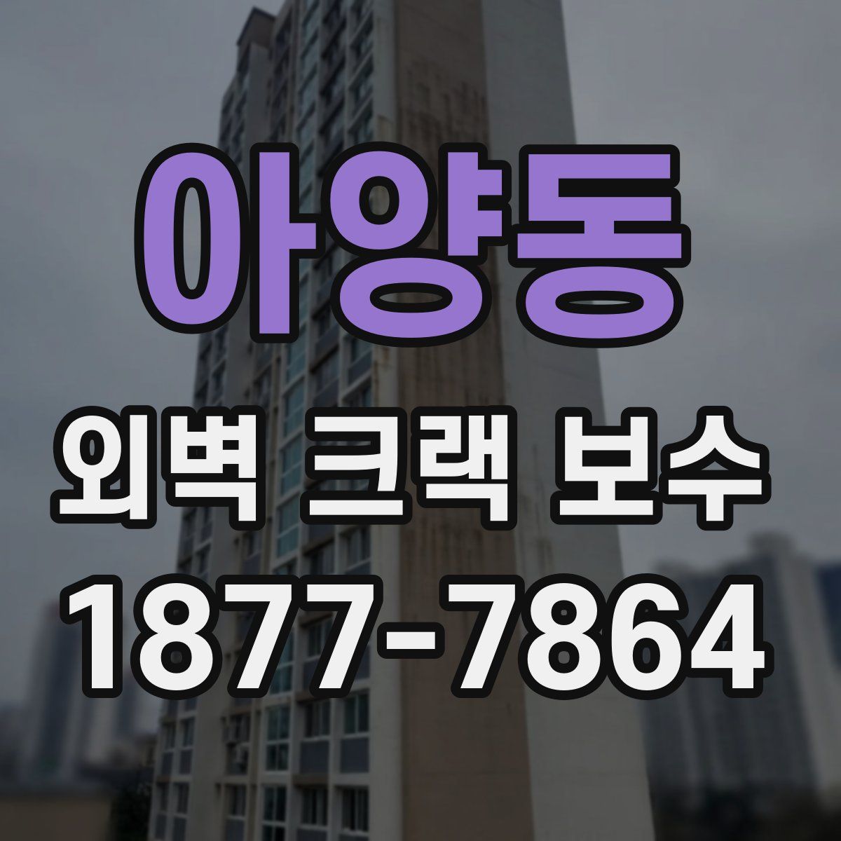 아양동 외벽 크랙 보수