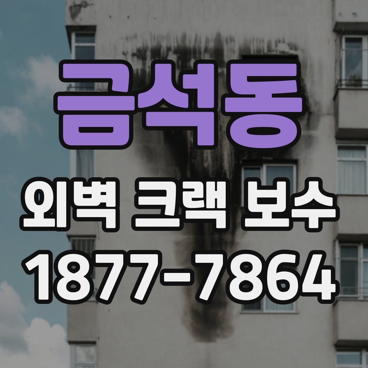 금석동 외벽 크랙 보수