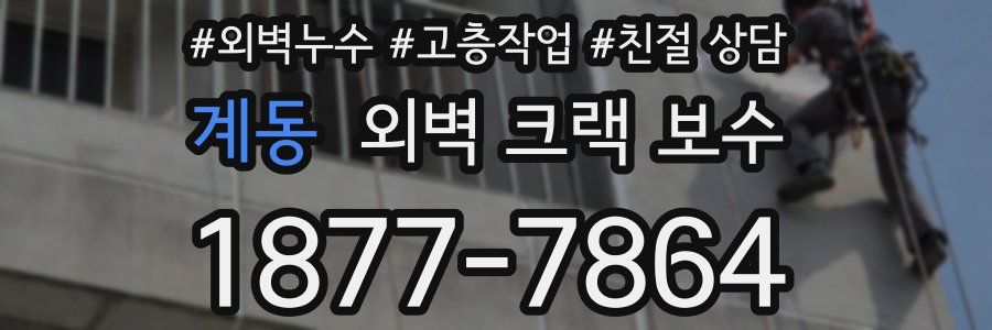 계동 외벽 크랙 보수