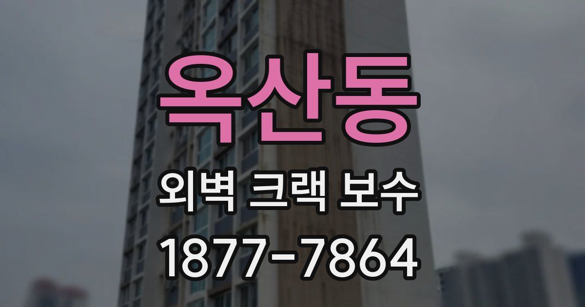 옥산동 외벽 크랙 보수