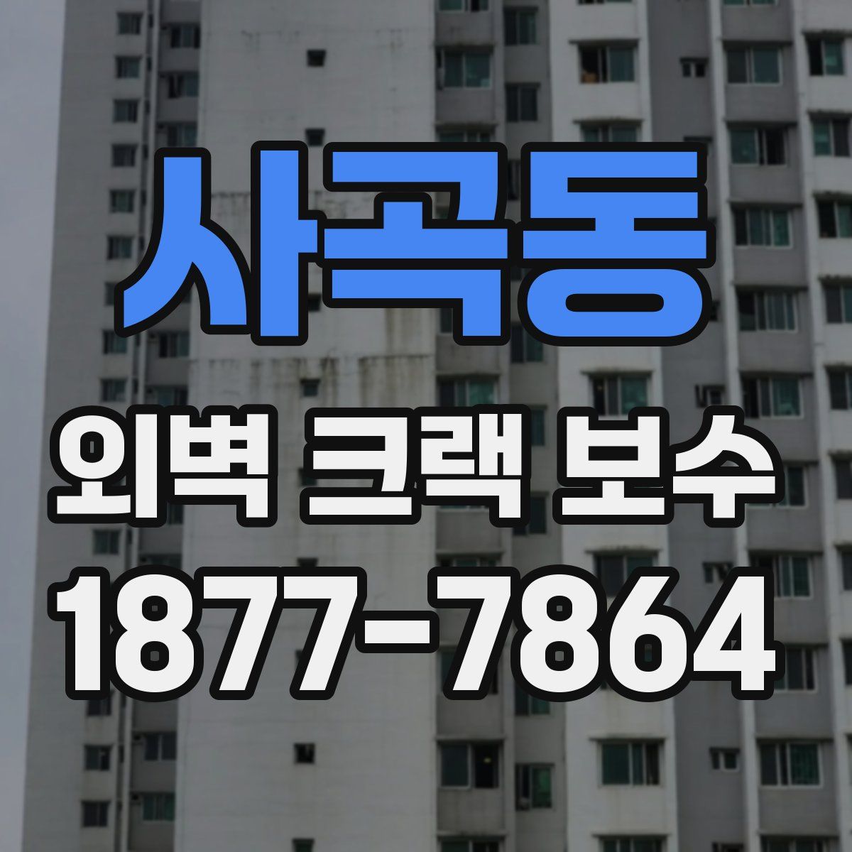 사곡동 외벽 크랙 보수