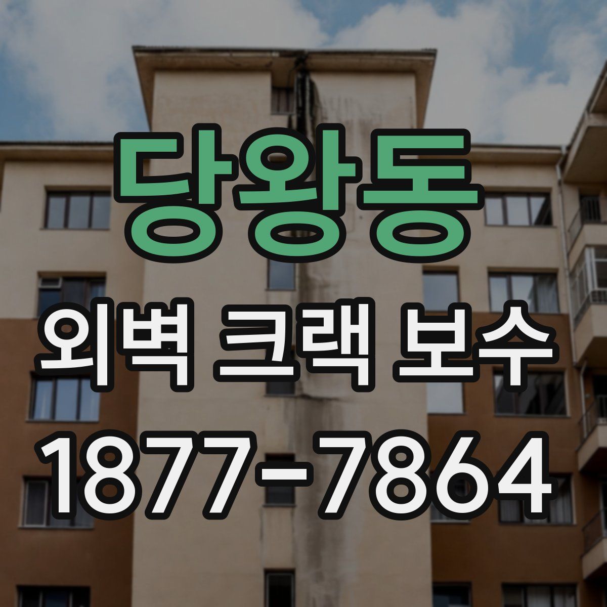 당왕동 외벽 크랙 보수