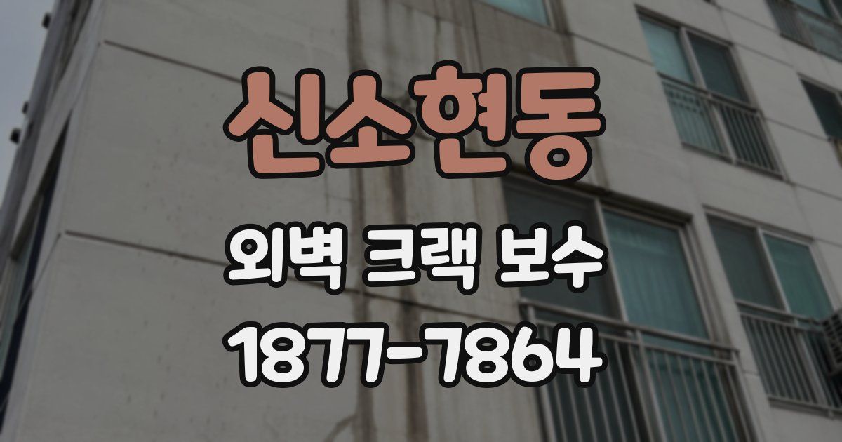 신소현동 외벽 크랙 보수