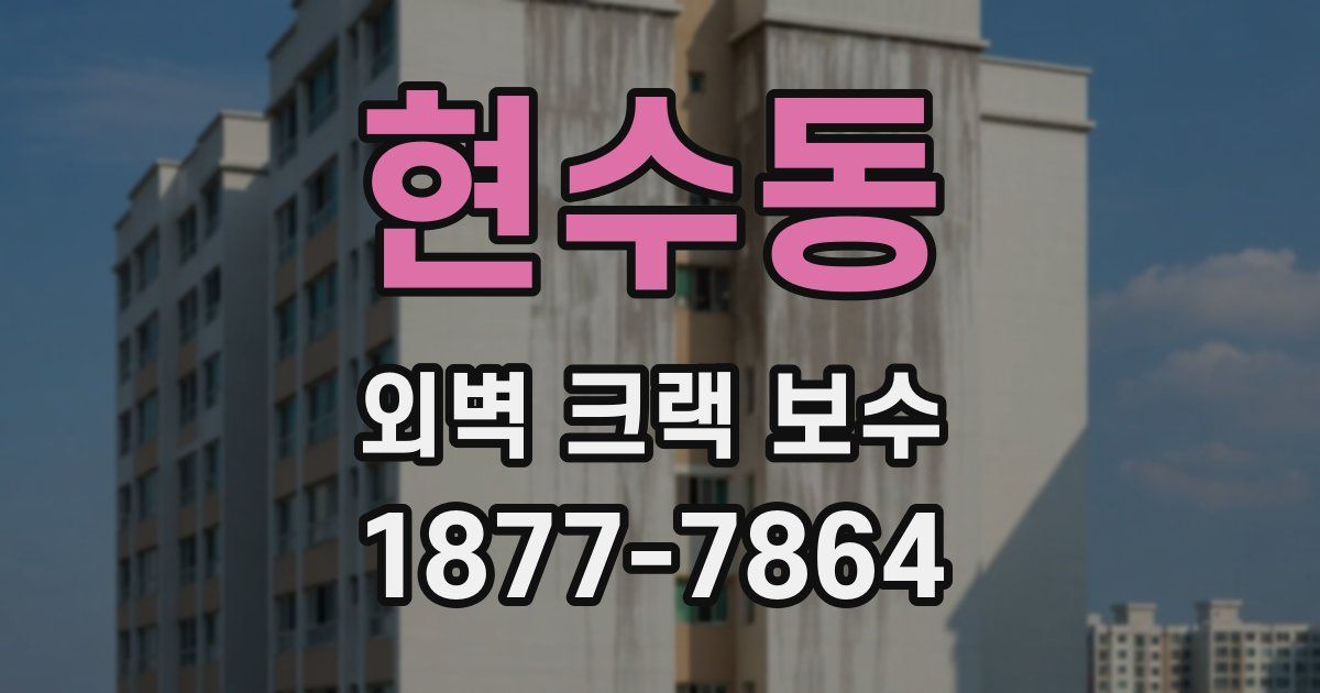 현수동 외벽 크랙 보수