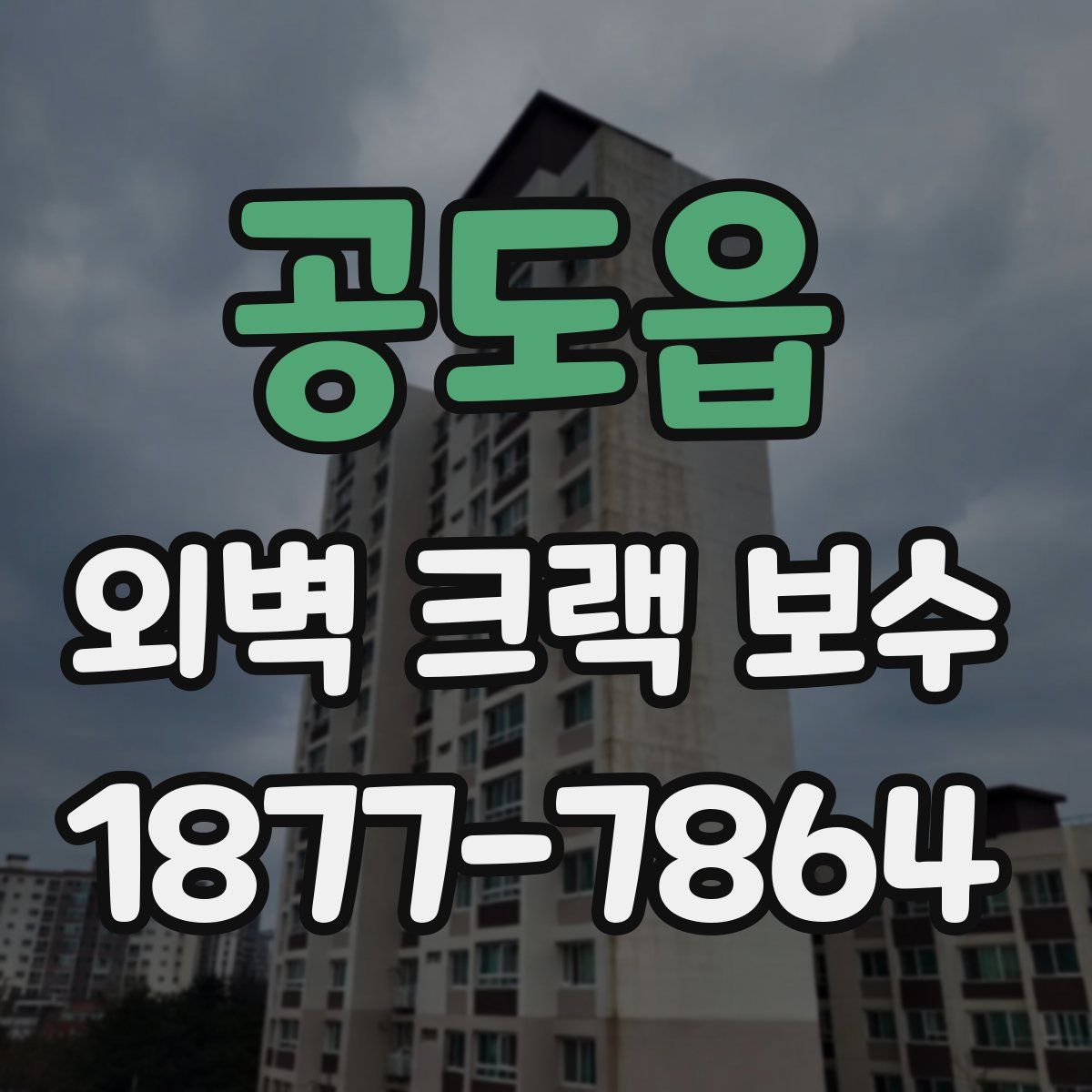 공도읍 외벽 크랙 보수