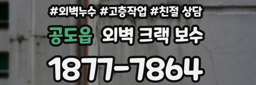 공도읍 외벽 크랙 보수