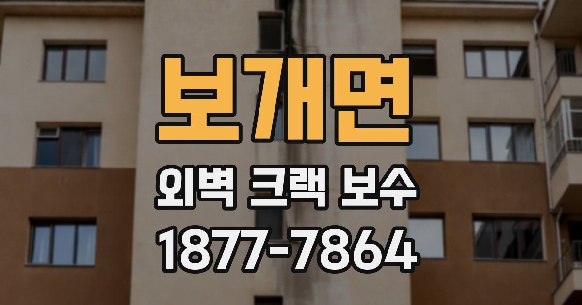 보개면 외벽 크랙 보수