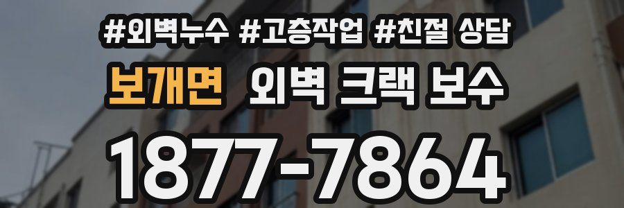 보개면 외벽 크랙 보수
