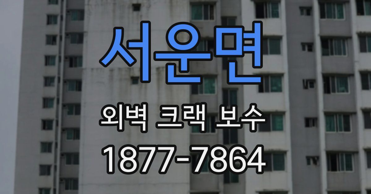 서운면 외벽 크랙 보수
