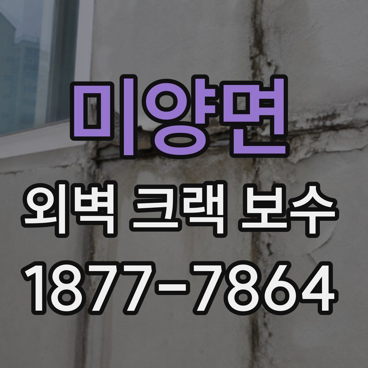 미양면 외벽 크랙 보수