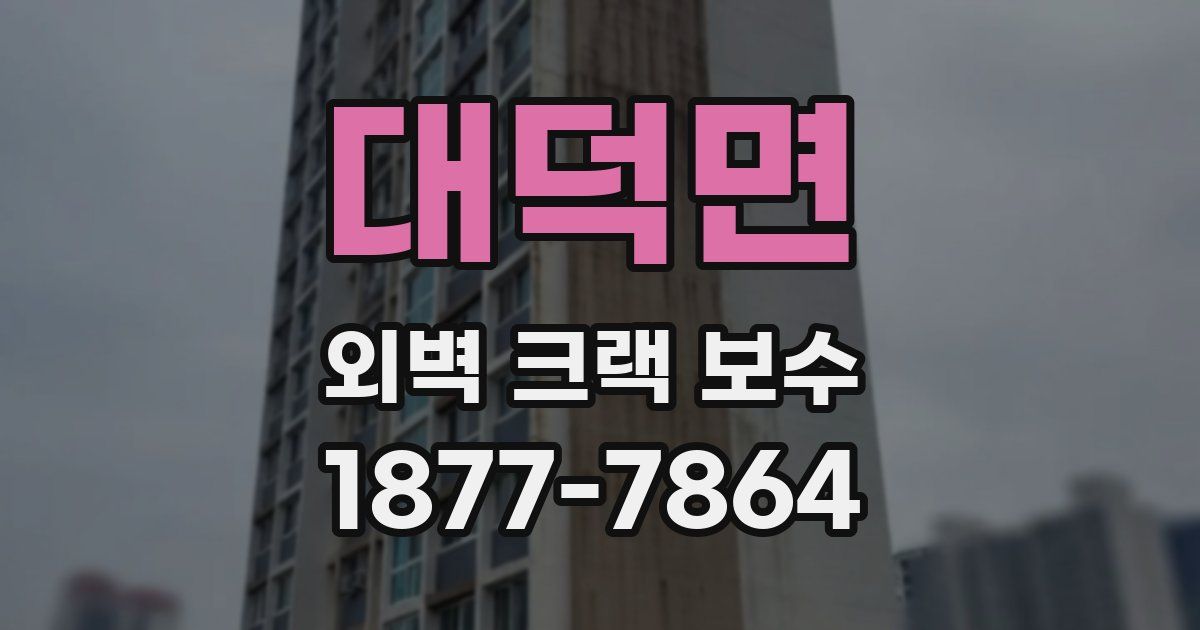 대덕면 외벽 크랙 보수
