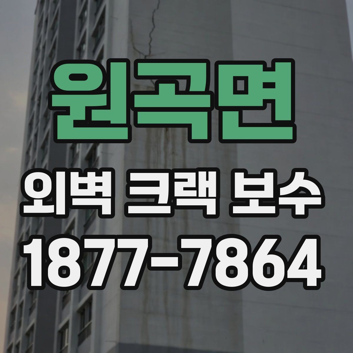 원곡면 외벽 크랙 보수 후 색상 차이를 줄이는 방법