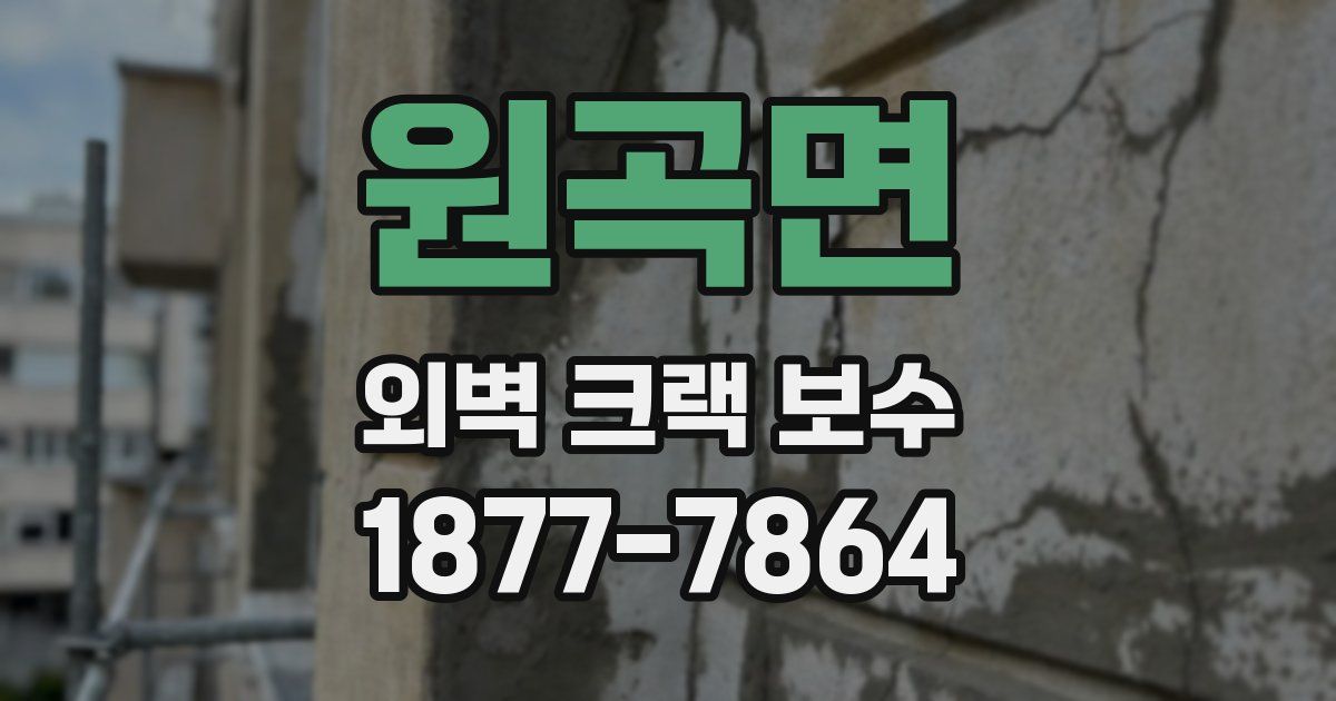 원곡면 외벽 크랙 보수