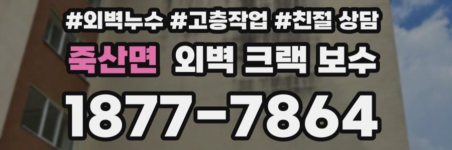 죽산면 외벽 크랙 보수