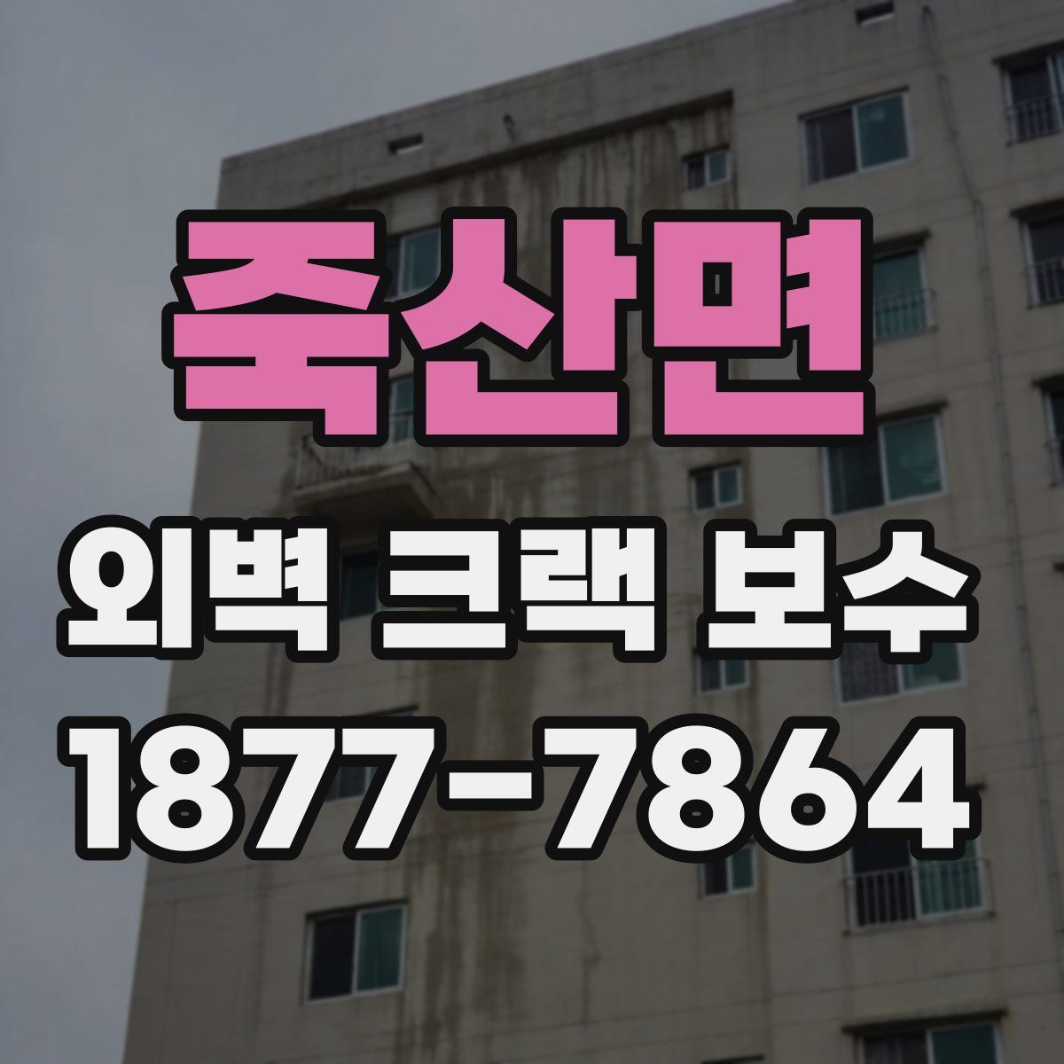 죽산면 외벽 크랙 보수