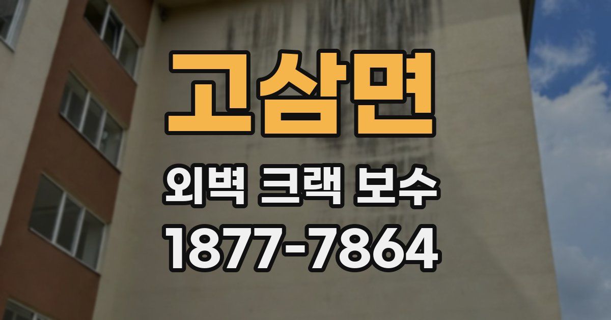 고삼면 외벽 크랙 보수
