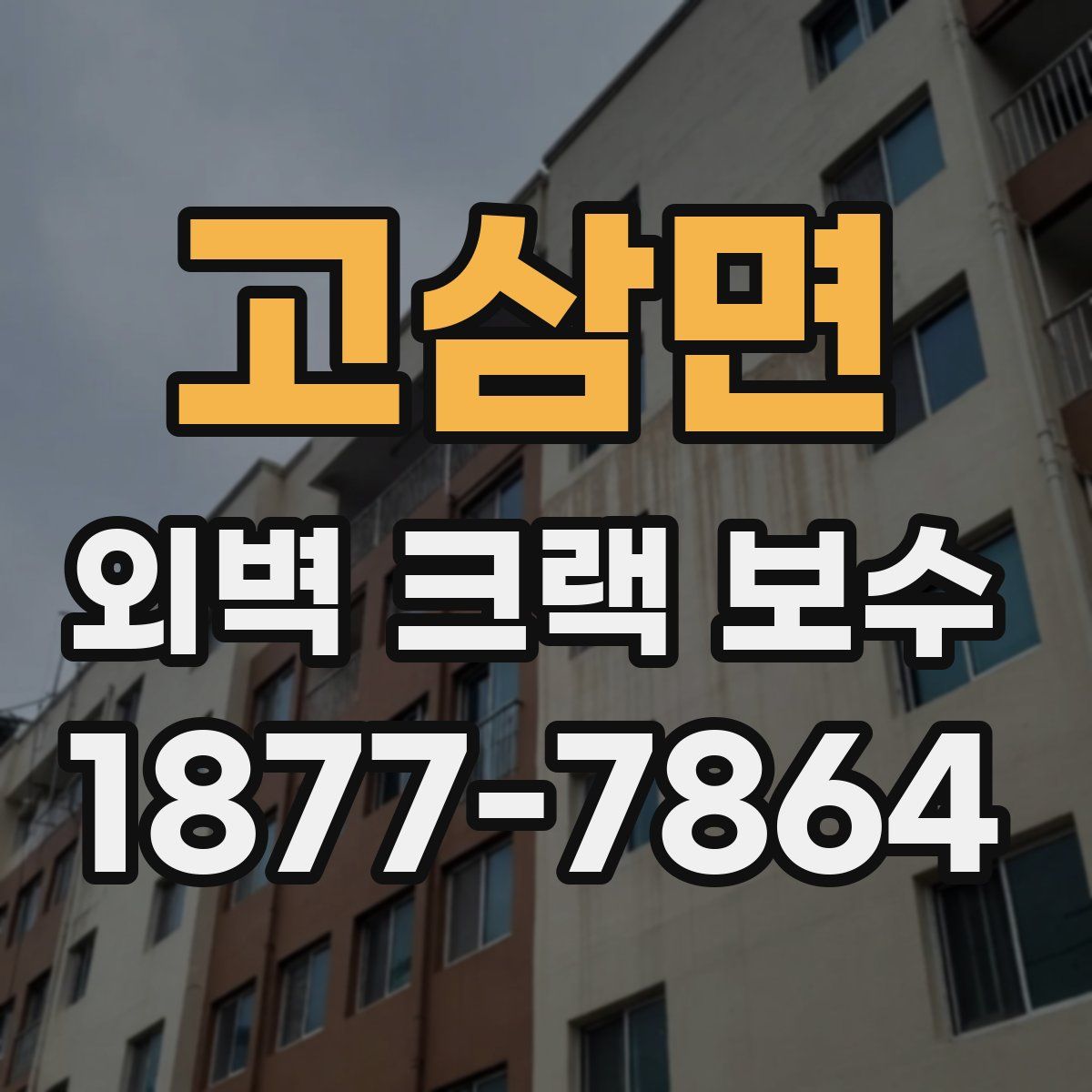 고삼면 외벽 크랙 보수