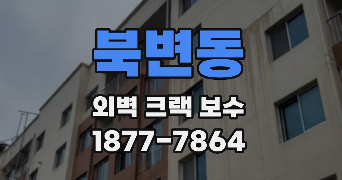 북변동 외벽 크랙 보수