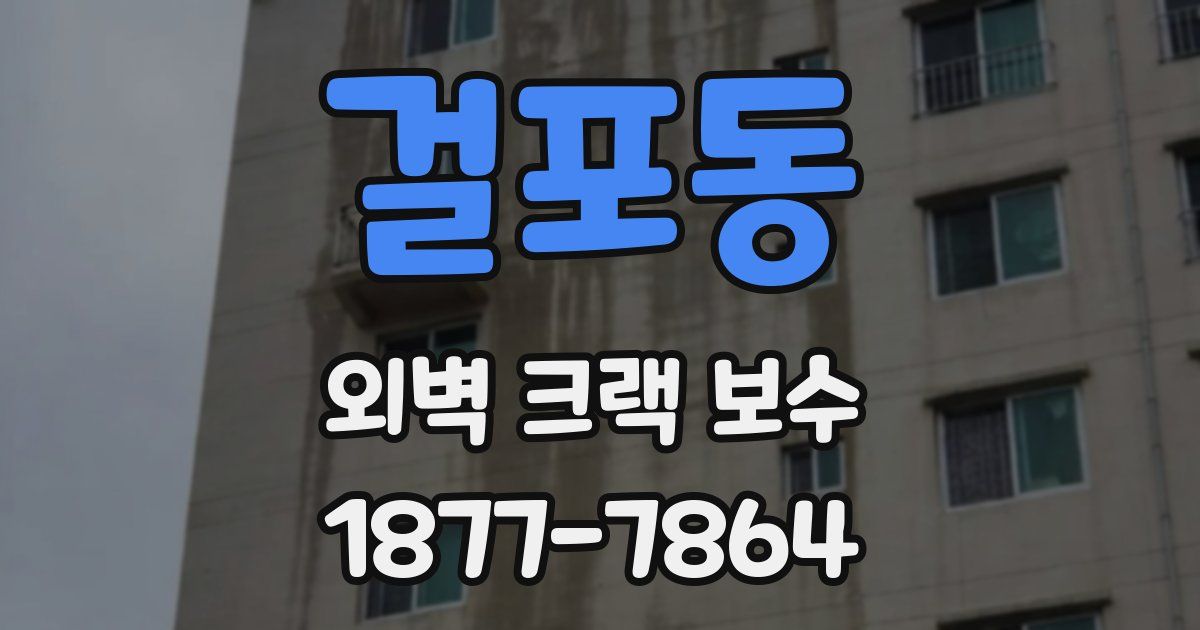 걸포동 외벽 크랙 보수
