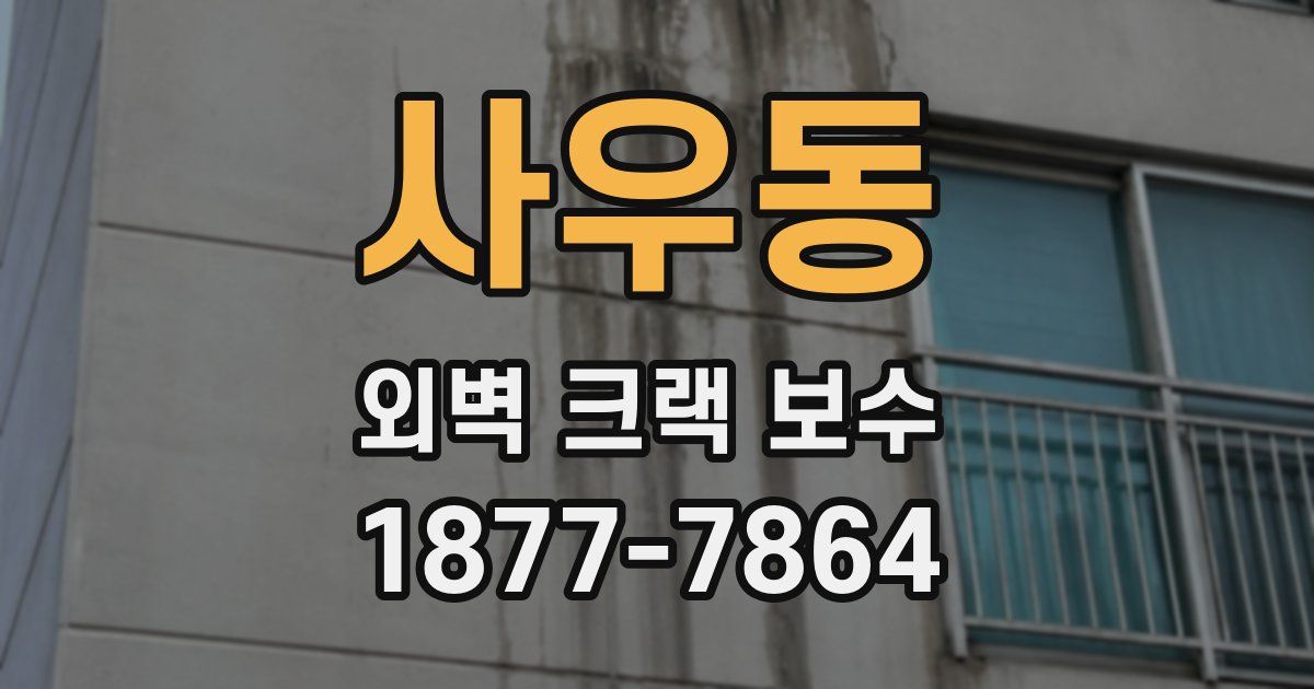 사우동 외벽 크랙 보수